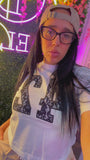 NOT WAITING AROUND CROP TOP - white